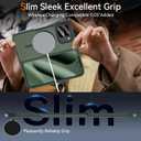 Magnetic Case for Google Pixel 10 Pro Fold, Pixel Fold Case for MagSafe Compatible Wireless Charging, Skin-Friendly & Smooth Touch, Military-Grade Shockproof & Drop-Proof Cover, Slim, Grey (Green)