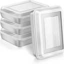 Herogo Baking Pan with Lid, 9 x 12 Inch Stainless Steel Nonstick Deep Pan, Rectangle Cakes Bakeware with Lid for Brownies Casseroles, Non Toxic & Dishwasher Safe, Set of 4