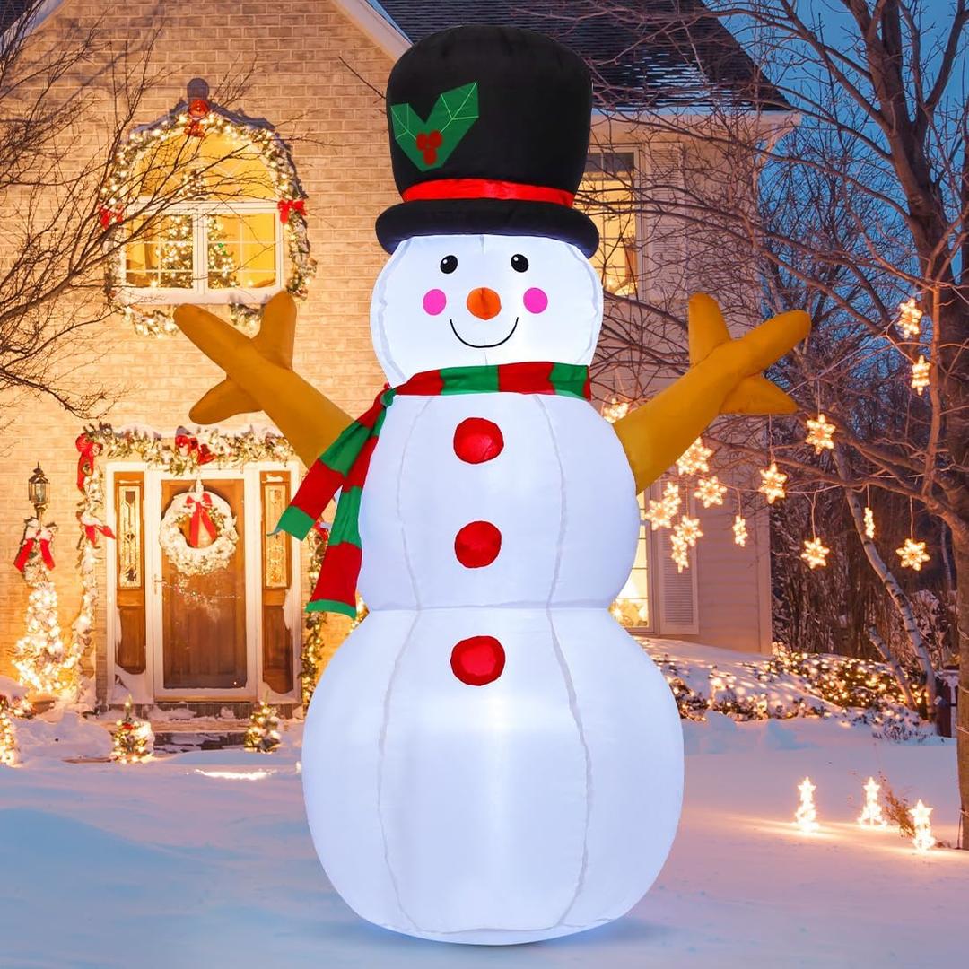 5FT Christmas Inflatables Outdoor Decoration, Snowman Inflatable Christmas Decorations Yard Decor Christmas Party Outdoor, Garden, Lawn