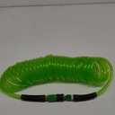 Heavy Duty Polyurethane Recoil Air Hose 1/4 in x 25 ft, Lightweight, Flexible Compressor Hose with Universal Quick Coupler, Plug and Bend Restrictors, Green