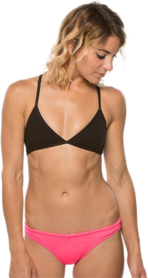 JOLYN Midl Bikini Bottom, Medium-Full Coverage Women's Athletic Swimsuit Bottom, Sport Bathing Suit Bottom (Hot Pink) 36