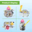 SST25 Carburetor Kit for Poulan Weedeater Featherlite FL20 FL20C FL25 FL26 FX26 SST25CE SST25C XT260 FX26S FX26SC String Trimmer Replace 530071822 C1U-W18