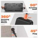 Outdoor Power Strip Weatherproof, IPX6 Waterproof Surge Protector with 3 AC Outlets and 2USB A&2USB C, 6FT Extension Cord, Wall Mountable for Indoor Outdoor, UL FCC Listed