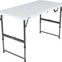 LIFETIME Height Adjustable Folding Table, 4 Foot