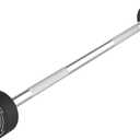 Rubber Coated Fixed Barbell, Pre-Loaded Weights Straight & EZ Curl Solid Steel Barbells, Weighted Bar for Weightlifting Exercise, Bodybuilding, Strength Training, Squat Rack & Bench Press, 20LB