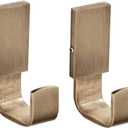 Flybath Coat Hook Antique Brass Towel Robe Hooks for Bathroom Kitchen Shirt Holder Wall Mounted Brushed Bronze 2 Pack