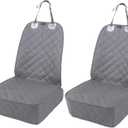 HONEST OUTFITTERS Dog Car Seat Cover 2 Pack, Waterproof Front Seat Car Cover for Cars, Trucks, and Suvs, Pet Front Cover for Cars, Nonslip Dog Seat Cover Grey