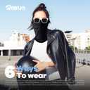 Ski Mask Balaclava Shiesty, Motorcycle Winter Windproof Warmth UV Protector for Men/Women (Black)