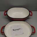 Enameled Cast Iron Sourdough Bread Oven, Dutch Oven, Loaf Cast Iron Bread Pan for Homemade Bread Baking, Meatloaf Pan with Lid, 7QT, Red