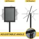 Relx Sign Holder Stand 8.5x11 inch - Adjustable Floor Standing Sign Holder - Signage Stand with Snap-Open Frame Display for Malls,Schools,Restaurants