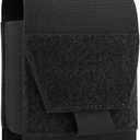 KRYDEX Handcuff Pouch with MOLLE and Belt Loop Handcuffs Holder for Duty Belt MOLLE Vest Law Enforcement Accessories (BK)