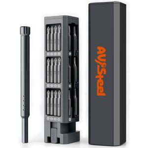 AV Steel Precision Screwdriver Set 46-in-1, Mini Screwdriver Set with Portable Storage Case, Magnetic Repair Tool Kit for Electronics, PC, Phone, DIY Projects, Home Repairs
