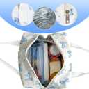 blue bow lunch box for women and men,insulated fabric lunchbag for work,leakproof adult lunchbox,cooler lunch tote bag for offices college picnic travel outdoor