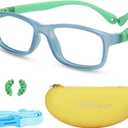 Toddler/Kids/Teens Glasses - Unbreakable TR90 Frame, 180 Flexible, Lightweight & Safe Glasses for Kids Age 2-15