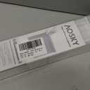 AOSKY Blackout Roller Shades Cordless Blinds for Windows, Free-Stop Shades with Valance, Thermal Insulated Fabric, UV Protection, Natural Woven Blinds for Home and Office (31" W x 72" H, White)