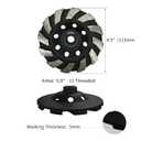 4 1/2 Inch Segment & Double Row Diamond Cup Wheel 2pcs for Grinding and Cleaning Surface Stone Concrete Granite Marble Masonry Brick with 5/8-11 Threaded Angle Grinder Wheels Cup