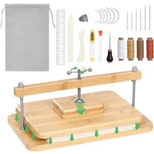 JFNoraiva Book Binding Kits, Bamboo Wood Book Press Suitable for Thin Books, 11 * 7.9 in Bookbinding Press for DIY Bookbinding, Books Repair, Handmade Crafts