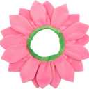 ComfyCamper Dog Pink Flower Neckpiece Costume - XS Small Medium XL XXL Bee Daisy Cosplay Halloween Costumes, L