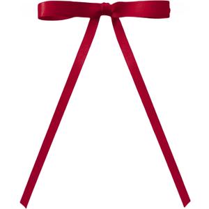 Meseey 100 Pcs Burgundy Satin Ribbon Bows Pre-Tied 5x7 Inch Twist Tie Decorative Bows for Gift Wrapping, Party Decor, Cake, Treats & Crafts