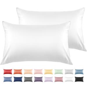 Warmstar 100% Cotton Toddler Pillowcase Set of 2, 600 Thread Count 13x18 Toddler Pillowcases Soft & Breathable, Cotton Travel Pillow Case Cover 13"x 18" with Envelope Closure,White