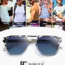 BIRCEN Polarized Sunglasses for Men UV-Protection: Acetate Retro Trendy Fashion Womens Shades for Driving Fishing Golf (Type B-c1-acetate Frame)