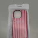 Magnetic for iPhone 16 Pro Case Cute Stripes Phone Case, Shockproof Slim TPU and Hard PC Protective Phone Cover Compatible with MagSafe Designed for Women Girls, Red and Pink