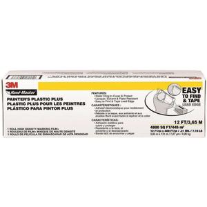 3M Hand masker Painters Plastic Plus MFB-12, 12 ft x 400 ft x .31 mil(3,65 m x 121 m x .00787 mm)