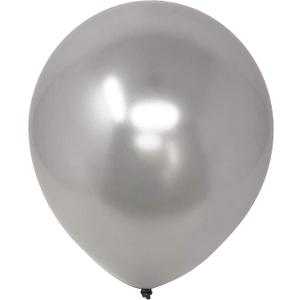Allgala Latex Balloons for Parties | Helium Grade Bulk Balloon Pack | Ideal for Birthday Party Decorations, Baby Shower, Christmas Party | Colored Balloons for Events | 100ct 12" - Silver