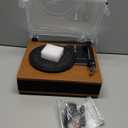 Vinyl Record Player Bluetooth Turntable with Built in Stereo Speakers Belt Drive 3 Speeds Vintage Turntables for Vinyl Records Support RCA Output, Aux in, Auto Stop, Light Walnut