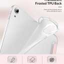 MoKo for iPad Air 11 Inch Case 7th/6th Generation M3/M2 2025/2024, iPad Air 5th/4th Gen 10.9" 2022/2020, Translucent Frosted Soft TPU Back Cover, Slim Protective Cover,Auto Wake/Sleep,Light Pink