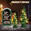Yinns Christmas Decor 2 Pack Ceramic Christmas Tree Christmas Tree Light Up Tabletop Decor for Xmas Decoration Indoor Home Party Supplies