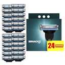 Razor Blades for Men - 24PCS Mach3 Razor Blades Refills for Men - Triple-layer Precision Blades with Dual Lubration Strips, Compatible with Mach 3 Man