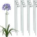 Thealyn 36 Inch 12 Packs Plant Support Stakes,Garden Single stemmed Plant Support Hoops, Plant Prop, for Flowers,Orchid, Tomatoes Peony Lily Rose (36 inch)