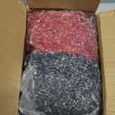 ZEBMOON 2 LB Black Red Crinkle Cut Paper Shred Filler Great for Gift Wrapping, Basket Filling, Birthday, Wedding, Halloween, Thanksgiving, Christmas Day, New Year Party Decorations Filling Supplies