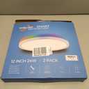 TITISLUMP 2 Pack Smart RGB LED Ceiling Light with Remote, 12" WiFi Flush Mount Ceiling Light Works with Alexa & Google Home, 24W=2400LM Dimmable, DIY Colors & 2700K-6500K, for Bedroom Living Room