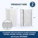SPX1082K 2 Pack White Swimming Pool Skimmer Weir Door Assembly Kit Compatible with SP1082 SP1083 SP1084 SP1085 SP1086 SP1075 Models