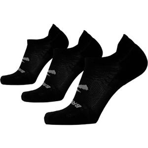 Brooks Run-In No Show Socks I Men & Women Performance Athletic Running Socks I Comfort Fit (3-Pack Set) (Black, M)