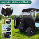 10L0L Golf Cart Enclosure for 4 Passengers Club Car Precedent - 57'' Roof Fit, Waterproof Transparent Driving Cover with Security Side Mirror Openings, Black - Fits 4 Seater