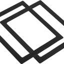 PATIKIL Magnetic Picture Frame, 2 Pack Magnetic Photo Frame Picture Holder Holds 8.5x11 Inch Photos for Refrigerator Metal Home Office, PVC Black