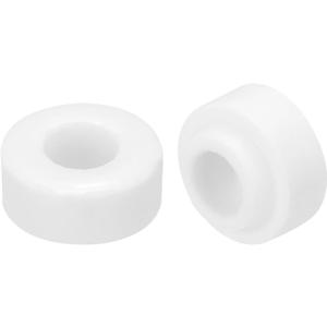 MECCANIXITY 15 Pcs Ceramic Insulator Bead, 5.3mm x 12mm x 10mm Electronic Wire Bundle Insulation Heat Protection Round Shaped Ceramic Tube for Cable Bundle, Wire Protection