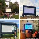 GZKYYLEGS 16ft Inflatable Movie Screen Outdoor Projector Screen with Air Blower Storage Bag - Front/Rear Projection, Easy Set Up Blow Up Screen for Backyard Movie Night, Theme Parties, Celebrations