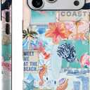 Case Compatible with iPhone 17 Pro Max,Scratch Resistant Hybrid 2-Layer Hard Shell Phone Case,Seashells Beach Summer Jellyfish Collage
