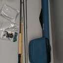 SF Fly Fishing Rod Combo Starter Kit Semi Gloss Green Jade Finish 24T Carbon Fiber Trout Travel Fly Rod with Reel,Fly Rod case,Fly Box , Flies,Tapered Leader,Knot Tying Tools (9', 7wt, 4sec, M.F)