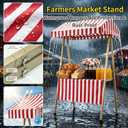 Farmers Market Stand with Canopy Portable Vendor Cart