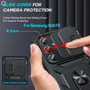 2 x LeYi for Samsung Galaxy S24-FE Case: [ ] Samsung S24 FE Case with S24FE Screen Protector X2 & Magnetic Stand, Military-Grade Cell Galaxy S 24 FE Phone, Black