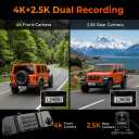 12" Mirror Dash Cam, 4K UHD Front and 2.5K Rear View Dash Camera for Car, with ADAS BSD LCA Smart Mode, GPS, G-Sensor, Loop Recording, Parking Monitor, Voice Control, 5.8GHz WiFi