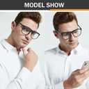 TR90 Oversized Blue Light Blocking Glasses Men Women Ultralight Nerd Square Computer Games Black Large Eyewear (01)