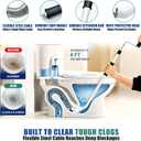 6 FT Toilet Auger, Heavy Duty Toilet Snake Drain Cleaner with Vinyl Guard