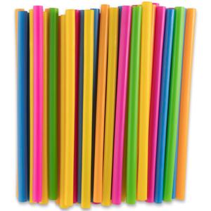 Smoothie Straws - Case of 2,400 - Plastic, 24 Packs x 100 - for Restaurants, Cafes & Everyday Use