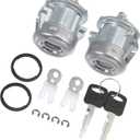 Motoforti 1 Pair Front Door Lock Cylinder Tumbler W/Key for Ford F150 F250 Explorer Expedition for Ranger E150 E250 for Lincoln No.7C3Z1521990A Left Right Door Lock W/Clip Long-lasting